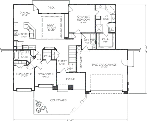 Floor Plan - Main Floor Plan #24-261