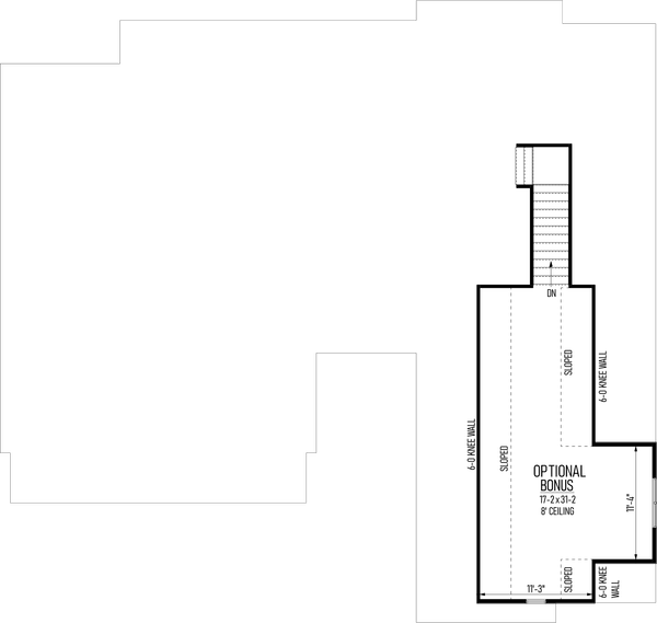 Farmhouse Floor Plan - Upper Floor Plan #1093-3