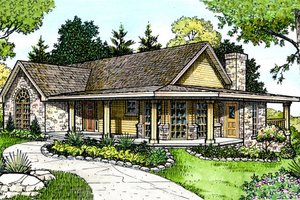 Country Exterior - Front Elevation Plan #140-116
