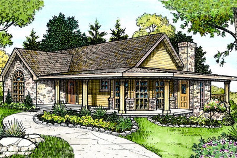 Country Style House Plan - 3 Beds 2 Baths 1963 Sq/Ft Plan #140-116