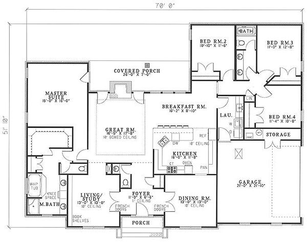 Dream House Plan - European Floor Plan - Main Floor Plan #17-139