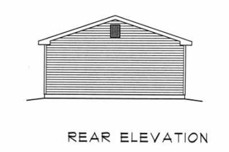 Home Plan - Exterior - Rear Elevation for Traditional House Plan #22-409, 0 bath