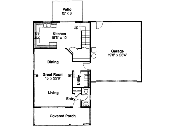 Farmhouse Floor Plan - Main Floor Plan #124-315