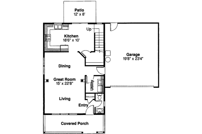 House Plan Design - Floor Plan - Main Floor for Farmhouse House Plan #124-315 - 3 bed, 2.5 bath
