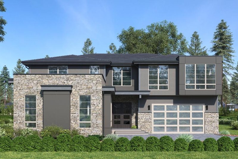 Architectural House Design - Modern Exterior - Front Elevation Plan #1066-87