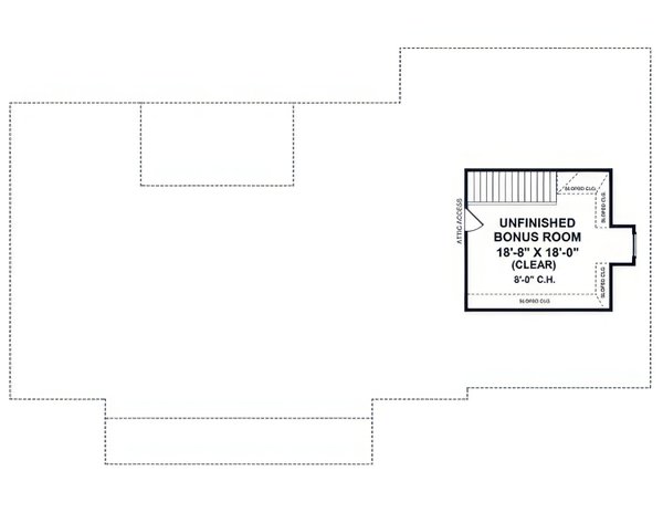 Ranch Floor Plan - Upper Floor Plan #21-645