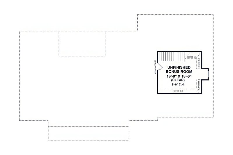 House Blueprint - Floor Plan - Upper Floor for Ranch House Plan #21-645 - 4 bed, 3.5 bath