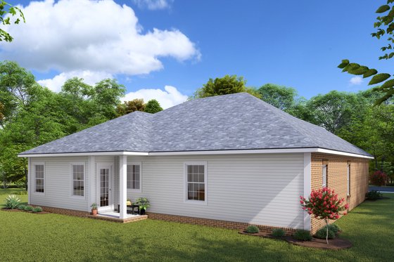 Exterior - Rear Elevation for Craftsman House Plan #20-1839 - 4 bed, 2 bath