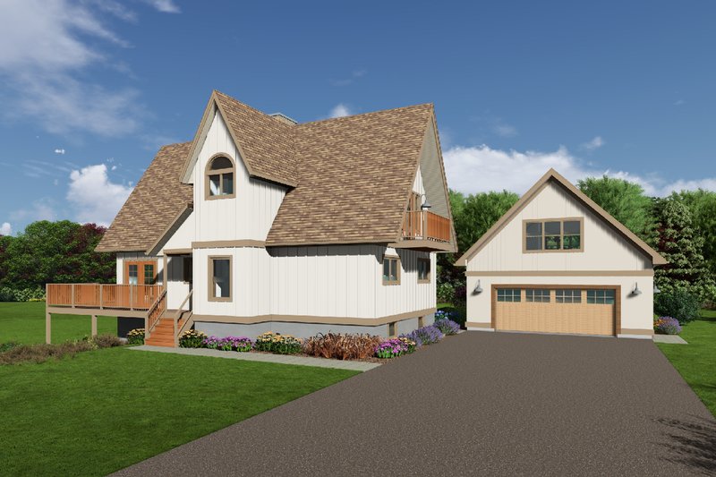 House Blueprint - Exterior - Other Elevation 4 for Modern House Plan #126-103 - 3 bed, 2.5 bath