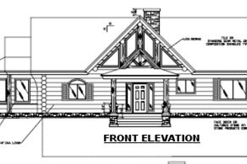 Dream House Plan - Exterior - Other Elevation for Log House Plan #117-105 - 4 bed, 3 bath