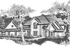 European Exterior - Front Elevation Plan #329-320