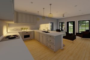 Interior - Kitchen 1 for Farmhouse House Plan #126-234 - 3 bed, 2 bath