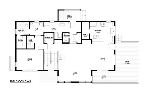 Craftsman Floor Plan - Main Floor Plan #890-12