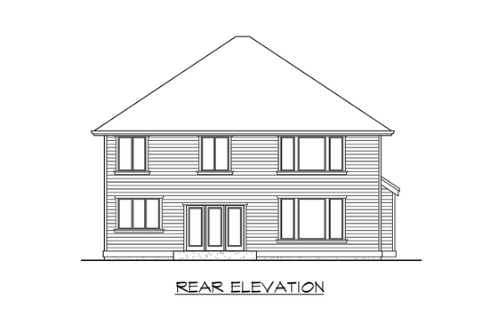 Exterior - Other Elevation 2 for Traditional House Plan #132-136 - 3 bed, 2.5 bath
