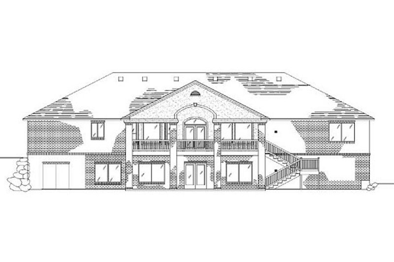Home Plan - Exterior - Rear Elevation for Traditional House Plan #5-269 - 6 bed, 4.5 bath