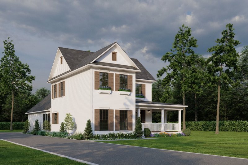 House Plan Design - Exterior - Other Elevation 2 for Farmhouse House Plan #17-286 - 4 bed, 2.5 bath