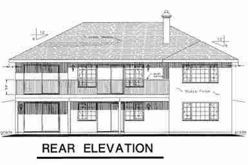 House Plan Design - Exterior - Rear Elevation for Traditional House Plan #18-9016 - 3 bed, 2 bath