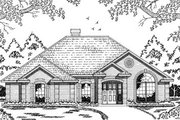 European Style House Plan - 3 Beds 2 Baths 1839 Sq/Ft Plan #42-130 