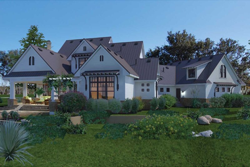Dream House Plan - Exterior - Rear Elevation 7 for Farmhouse House Plan #120-195 - 3 bed, 2.5 bath