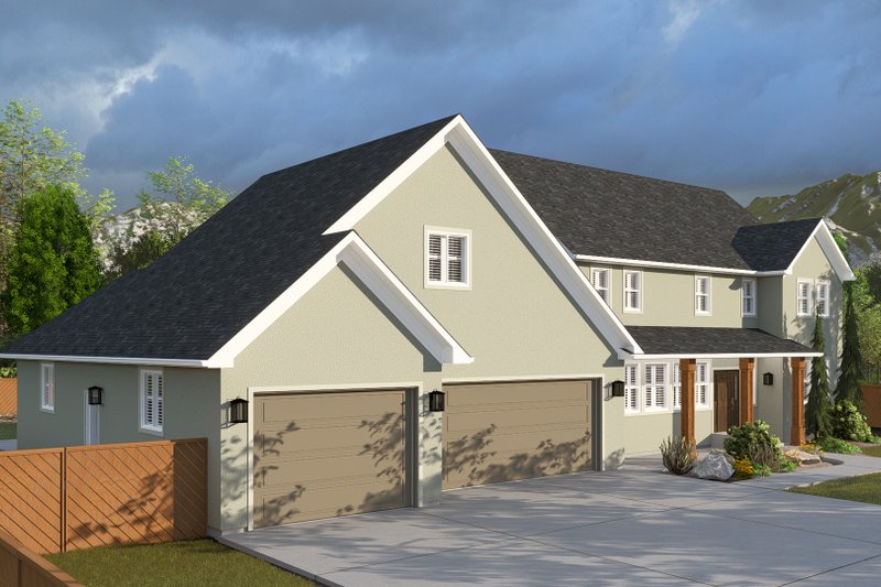 Dream House Plan - Exterior - Front Elevation 5 for Farmhouse House Plan #1060-207 - 5 bed, 3 bath