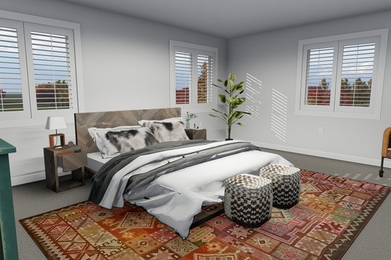 Interior - Master Bedroom for Traditional House Plan #1060-7 - 5 bed, 3.5 bath