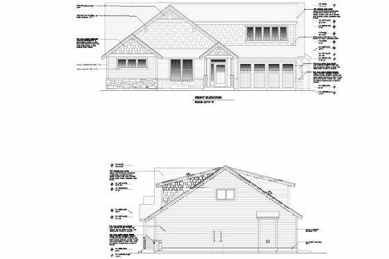 Exterior - Other Elevation for Craftsman House Plan #53-576 - 3 bed, 3 bath