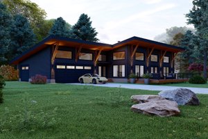 Contemporary Exterior - Front Elevation Plan #932-1287
