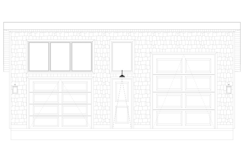 House Blueprint - Exterior - Front Elevation 9 for Contemporary House Plan #1060-486, 0 bath