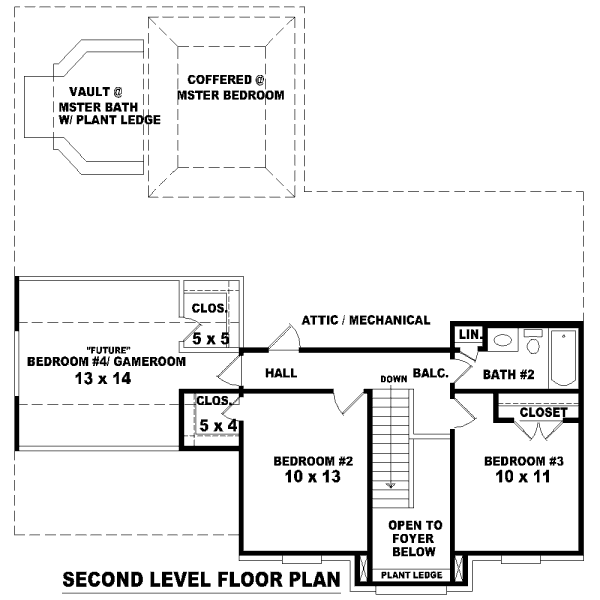 European Floor Plan - Upper Floor Plan #81-13627