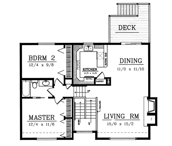 House Plan Design - Traditional Floor Plan - Main Floor Plan #96-308