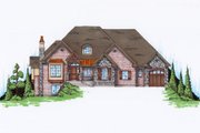 European Style House Plan - 6 Beds 4 Baths 2681 Sq/Ft Plan #5-455 