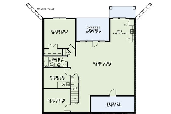 Floor Plan - Lower Floor for Country House Plan #17-3349 - 4 bed, 4 bath