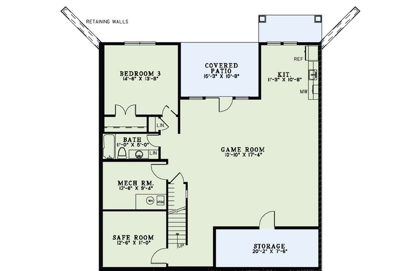 Home Plan - Floor Plan - Lower Floor for Country House Plan #17-3349 - 4 bed, 4 bath