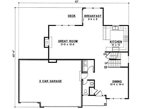 Traditional Floor Plan - Main Floor Plan #67-813