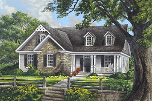 Home Plan - Southern Exterior - Front Elevation Plan #137-293