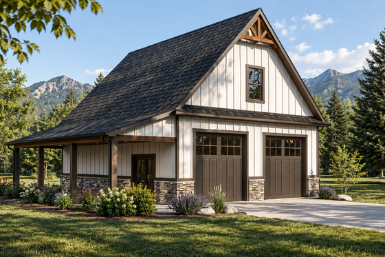 Garage Plan with Studio