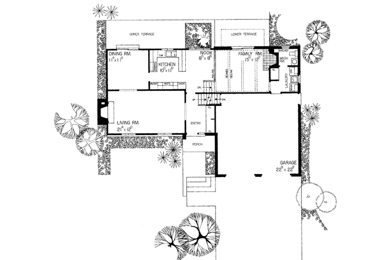 House Design - Floor Plan - Main Floor House Plan #72-205 - 4 bed, 2.5 bath