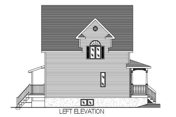 Exterior - Other Elevation 1 for Country House Plan #138-242 - 3 bed, 1.5 bath