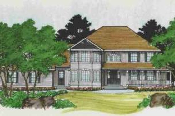 Exterior - Front Elevation for Traditional House Plan #308-181 - 4 bed, 2.5 bath