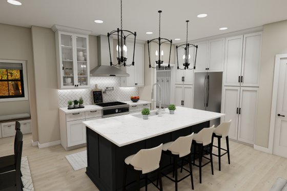 Interior - Kitchen 1 for Bungalow House Plan #51-1384 - 4 bed, 3.5 bath