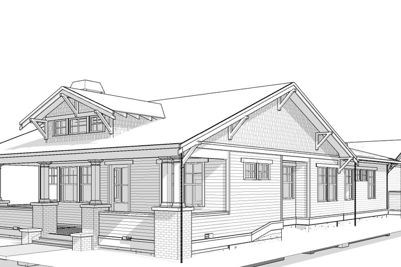 House Blueprint - Exterior - Other Elevation for Craftsman House Plan #895-169 - 3 bed, 2.5 bath