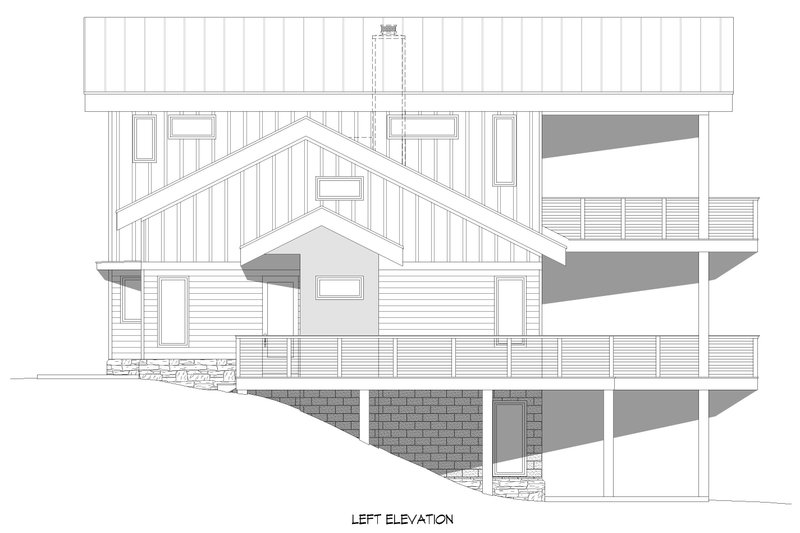 Architectural House Design - Exterior - Other Elevation for Contemporary House Plan #932-1358 - 4 bed, 3 bath