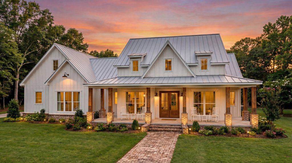 Exterior - Front Elevation 5 for Farmhouse House Plan #1074-134 - 4 bed, 3.5 bath