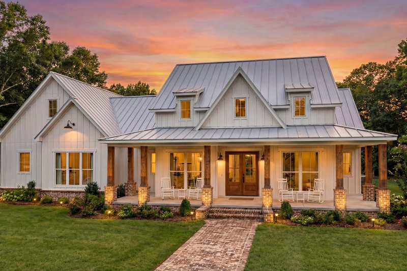 House Blueprint - Exterior - Front Elevation 5 for Farmhouse House Plan #1074-134 - 4 bed, 3.5 bath