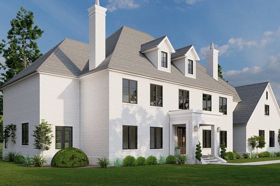 Exterior - Front Elevation 3 for European House Plan #923-312 - 4 bed, 4.5 bath