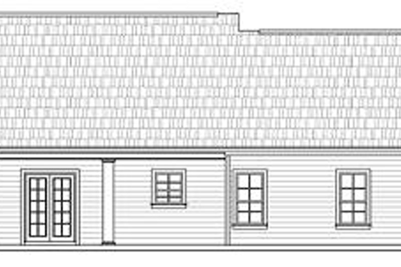 Dream House Plan - Exterior - Rear Elevation for Southern House Plan #21-208 - 3 bed, 2 bath