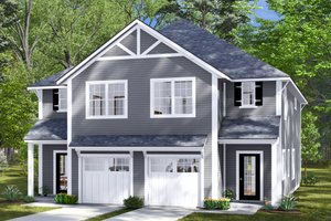 Exterior - Front Elevation for Cottage House Plan #513-2265 - 3 bed, 2.5 bath