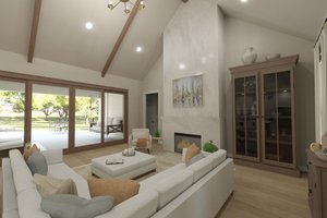 Interior - Family Room for Traditional House Plan #406-9671 - 3 bed, 2 bath