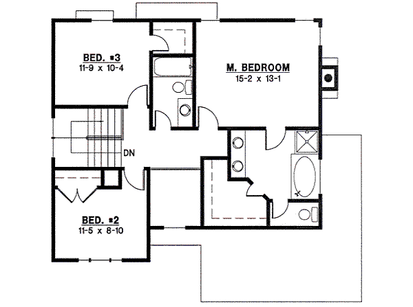 Farmhouse Floor Plan - Upper Floor Plan #67-851