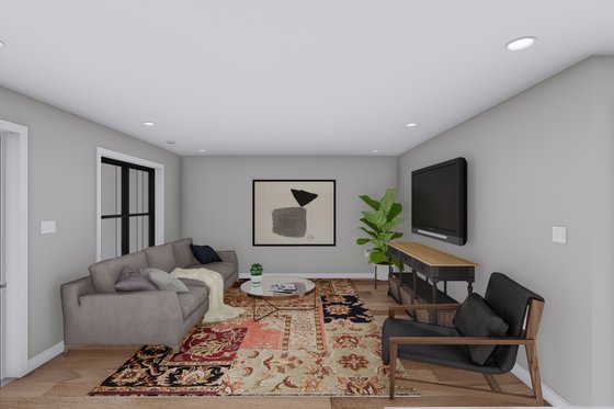 Interior - Family Room for Farmhouse House Plan #1060-123 - 1 bed, 2 bath